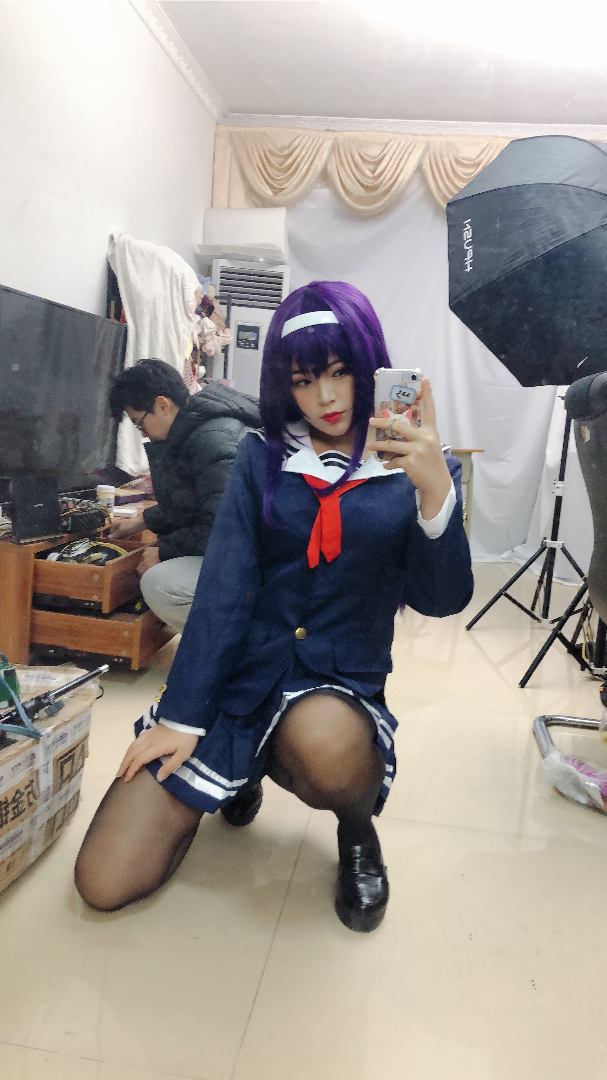 图片[1]-白烨烨_ – NO.005 白烨 学姐校服自拍 [26P]-XikXak
